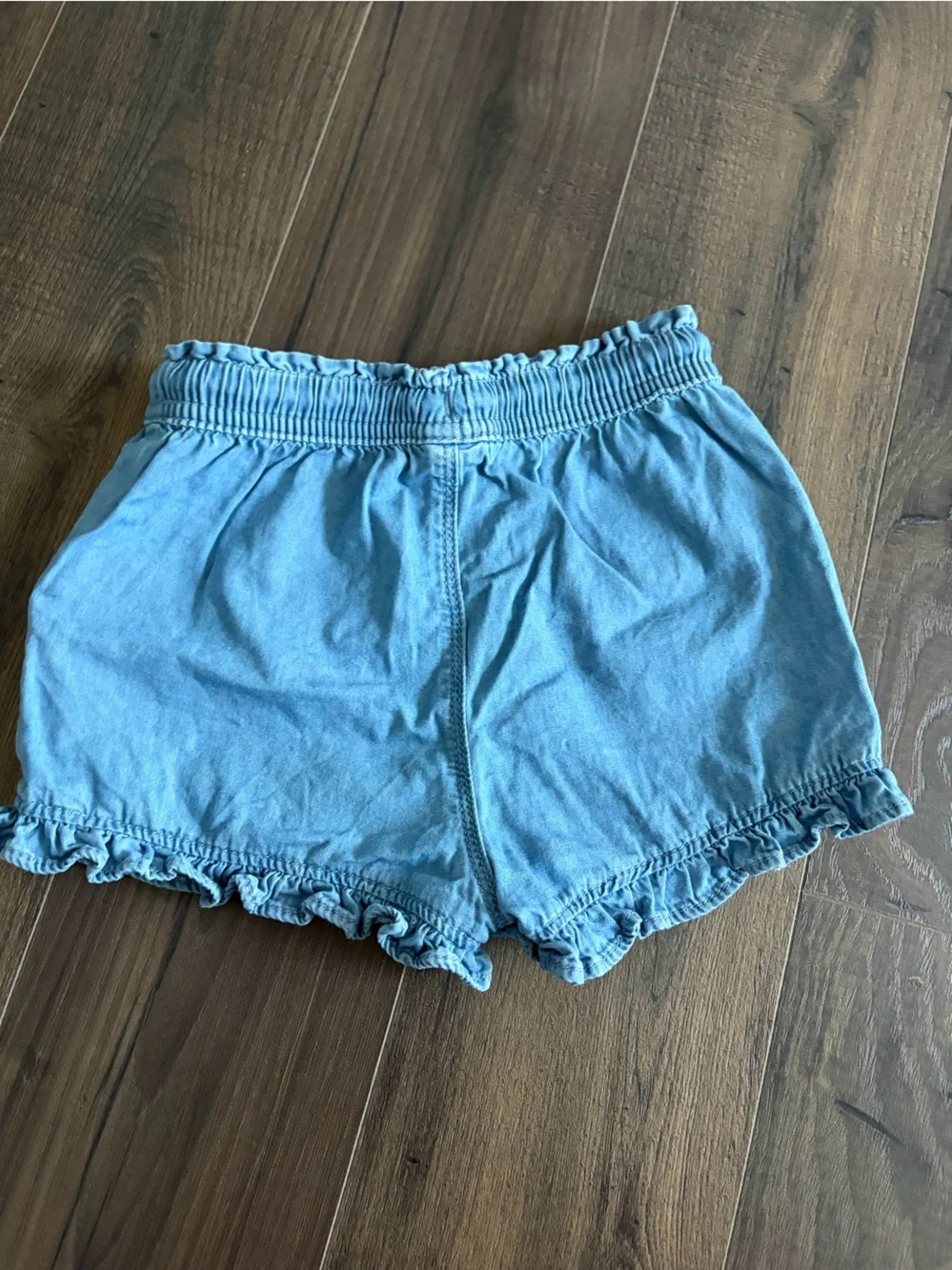 GAP Light Blue High Waist Ruffle Hem Shorts